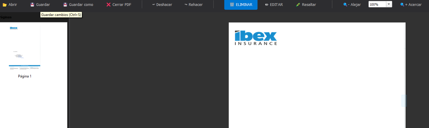 Herramienta de borrado en acción